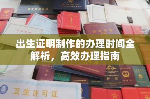 丹巴出生证明制作的办理时间全解析，高效办理指南